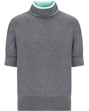 Jacquemus Kurzärmeliger The Pablo Kaschmirpullover - Grau