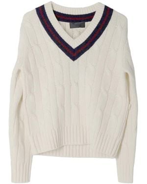Nili Lotan Fabiana Pullover Mit V-Ausschnitt - Weiß