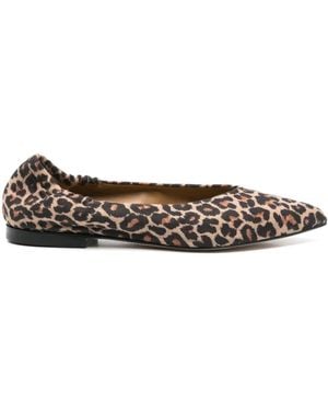 Anna F. Ballerina's Met Luipaardprint - Bruin
