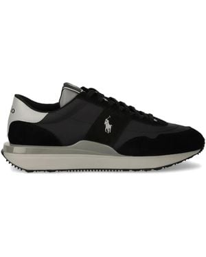 Polo Ralph Lauren Suede-Panelled Trainers - Black