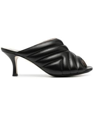 N°21 Quilted Sandals - Black