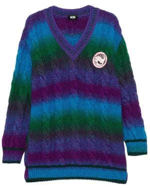 Gcds Maglione Con Scollo A V - Blu
