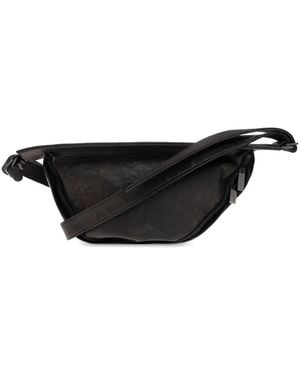 Yohji Yamamoto Leather Messenger Bag - Black