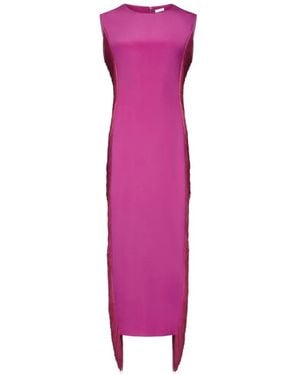 FFORME Bianca Fringe-Detail Maxi Dress - Pink