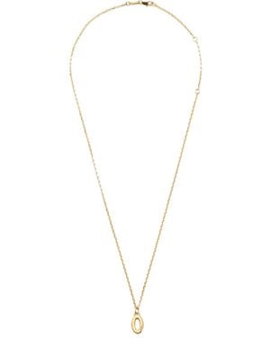 Ami Paris Hammered-Pendant Necklace - White