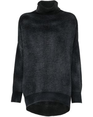 Avant Toi Ribbed-Knit Roll-Neck Jumper - Black