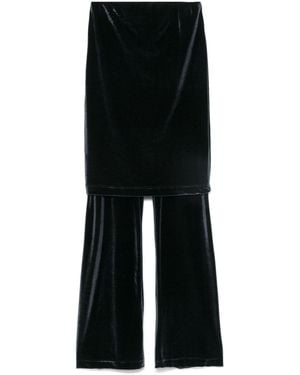 ALAINPAUL Elasticated-Waist Trousers - Black