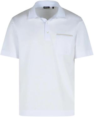 ZEGNA Patch-Pocket Polo Shirt - White