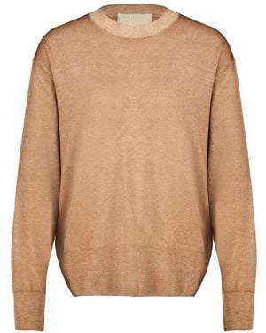 120% Lino High-Neck Wool Jumper - Natural