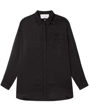 AZ FACTORY Lounge Polka-Dot Jacquard Shirt - Black