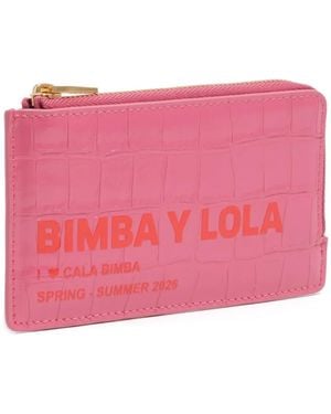 Bimba Y Lola Embossed Zip Wallet - Pink