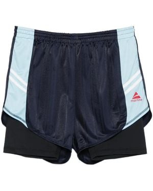 Martine Rose Stripe Detail Shorts - Blue