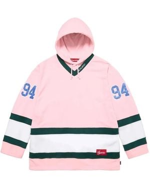 Supreme Polartec Hockey Hoodie - Pink