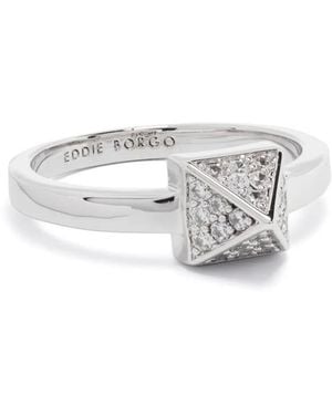 Eddie Borgo Pavé Pyramid Ring - ホワイト