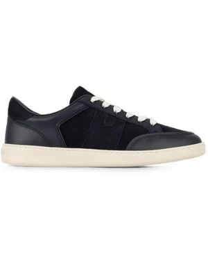 Ferragamo Low-Top Trainers With Signature - Black
