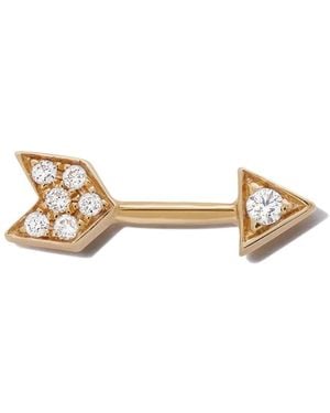 Maria Tash Pendiente Arrow En Oro Amarillo De 18Kt Con Diamante - Blanco