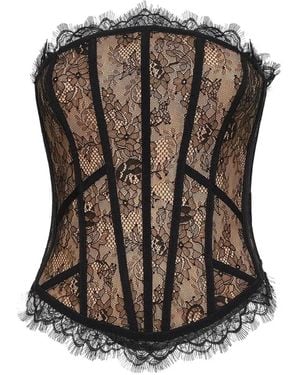 GIUSEPPE DI MORABITO Scalloped Strapless Top - Natural