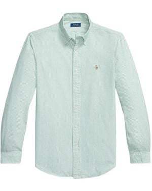 Polo Ralph Lauren Long-Sleeved Striped Shirt - Blue
