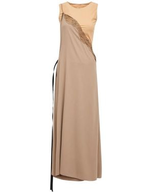 MM6 by Maison Margiela Lace-Detail Maxi Dress - Natural