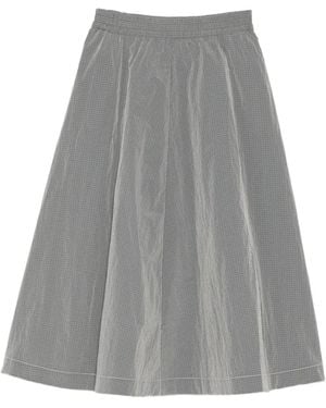 SPORT b. by agnès b. Ribstop Midi Skirt - Grey