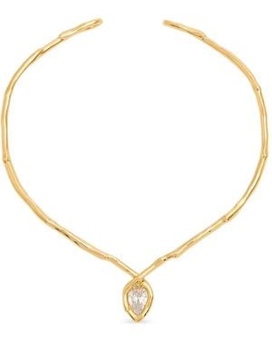 Alexis Collar Asterales Con Cristal - Metálico