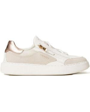 Twinset Zip-Detail Trainers - White