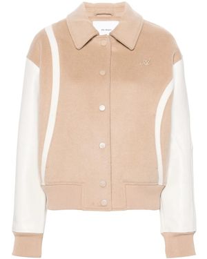 Axel Arigato Bay Wool-Blend Varsity Jacket - Natural