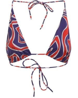 PUCCI アブストラクトパターン ビキニトップ - レッド