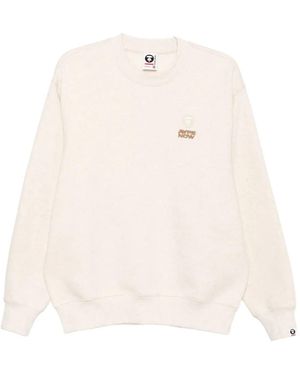 Aape By A Bathing Ape Logo-Appliqué Sweatshirt - White