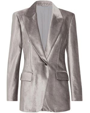 Brunello Cucinelli Velvet Blazer - Grey
