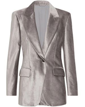 Brunello Cucinelli Velvet Blazer - Gray