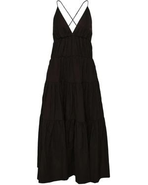Club21 Cut-Out Tiered Maxi Dress - Black