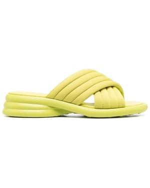 Camper Spiro Crossover-Strap Sandals - Yellow