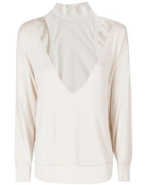 Woc Sweatshirt Im Layering-Look - Weiß