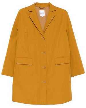 Aspesi Flap-Pocket Buttoned Coat - Yellow