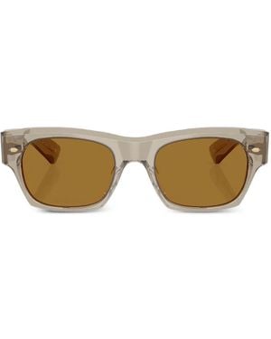 Oliver Peoples Kasdan Square-Frame Sunglasses - Metallic