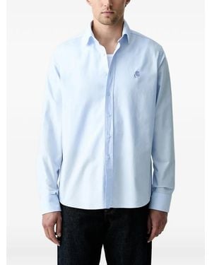 KARL LAGERFELD Ikonik Embroidered Shirt - Blue