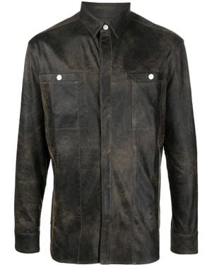 MISBHV Hemd Aus Faux-Leder - Schwarz