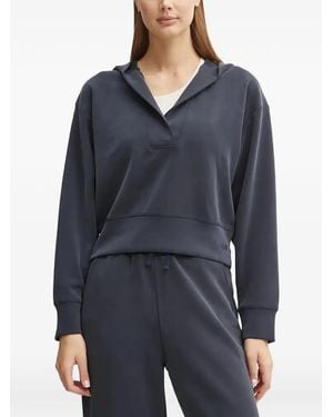 Casall Peachy V-Neck Hoodie - Blue