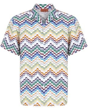 Missoni Zigzag-Print Shirt - Blue