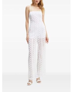 Guess Lace-Embellished Jumpsuit - White