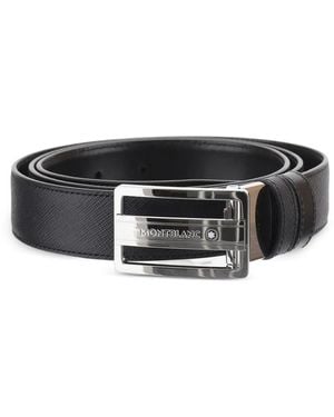 Montblanc Reversible Leather Belt - Black