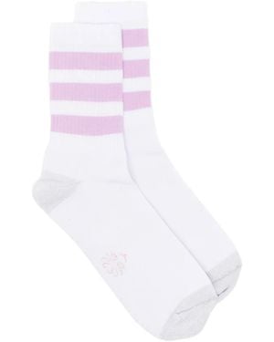 Alto Milano Logo-Detail Socks - White