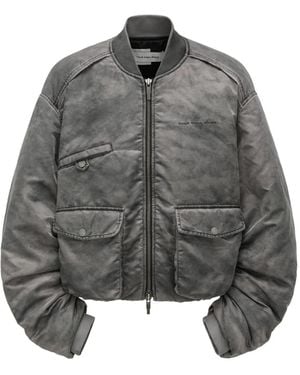 Feng Chen Wang Flap-pocket Zip-fastening Logo-detailjacket - Grey