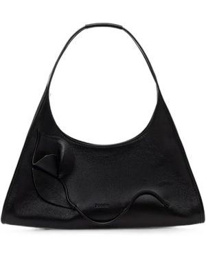 Pollini Amonet Tote Bag Mit Blumenapplikation - Schwarz