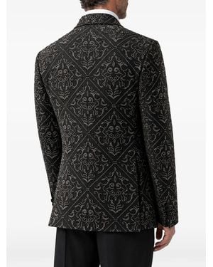 Billionaire Embroidered Suit Jacket - Black