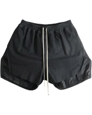 Rick Owens Drawstring Leather Shorts - Black