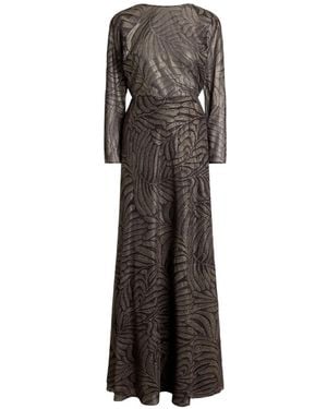 Ralph Lauren Shannen V-Neck Maxi Dress - Brown