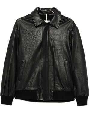 Nour Hammour Toyen Grained Leather Jacket - Black