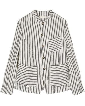Forme D'expression Gestreifte Jacke - Weiß